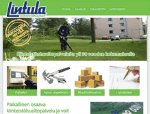 Tablet Screenshot of kiinteistopalvelulintula.fi